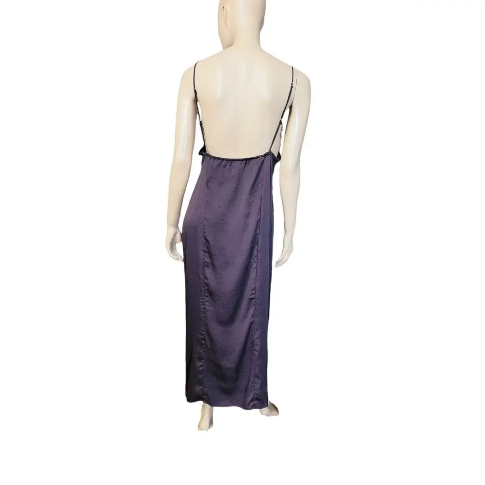 Free People Intimately City Cool Satin Slipdress Size Large Sweetheart Neckline - Picture 14 of 16